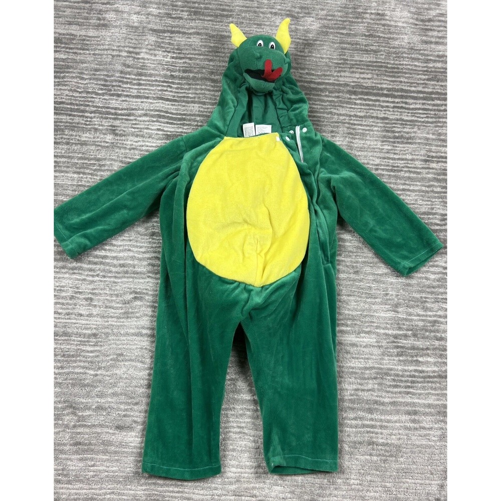 Dragon HALLOWEEN COSTUME Green Ages 2-4 1998 Chrisha Playful Plush Vintage